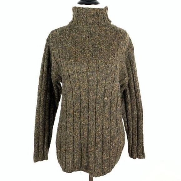 Mac & Jac sweater XS Brown 58% mohair turtleneck - Picture 1 of 10